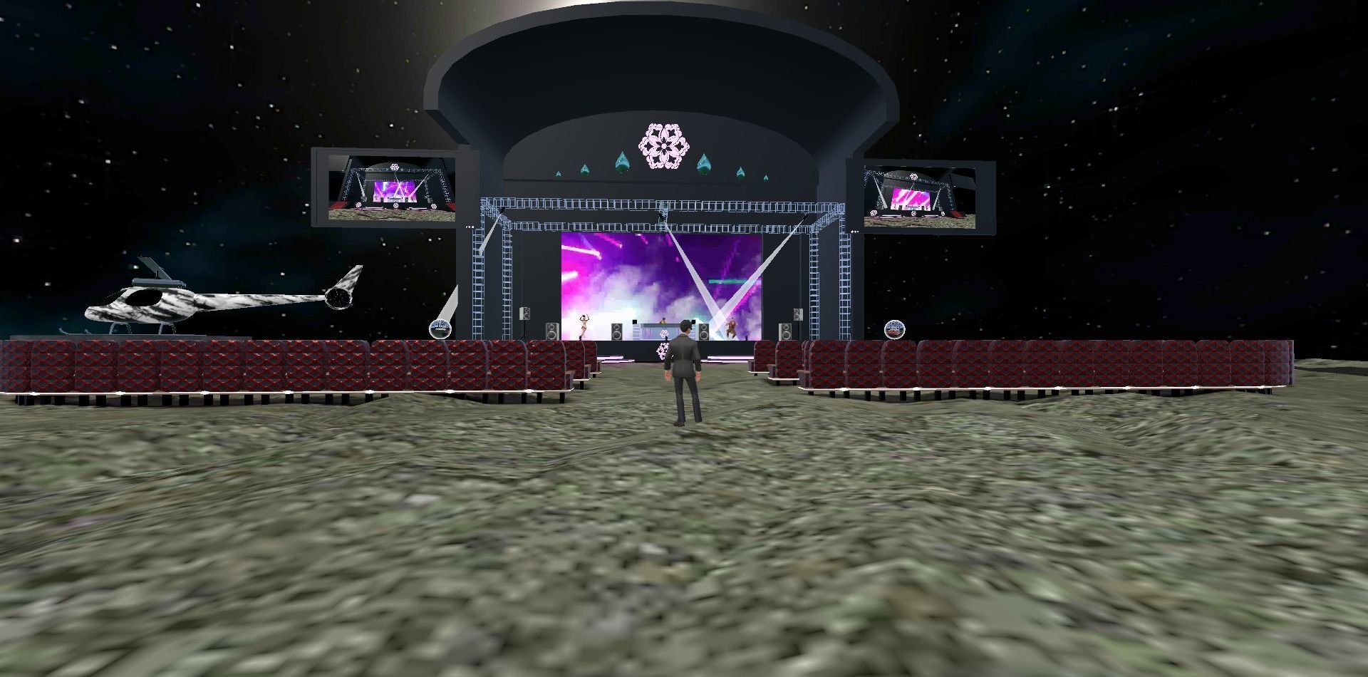 Festival Area In The Space VR-Ready-To-Use Low-poly 3D model_11