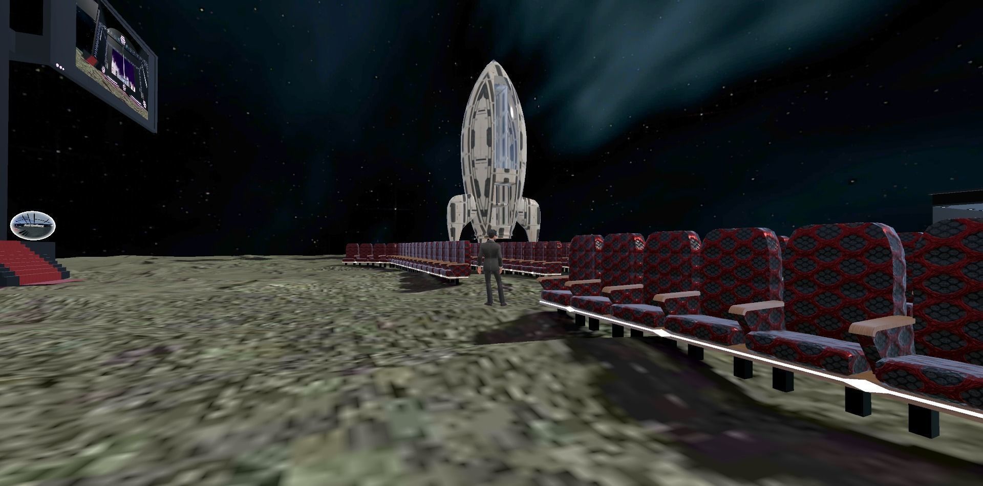 Festival Area In The Space VR-Ready-To-Use Low-poly 3D model_2