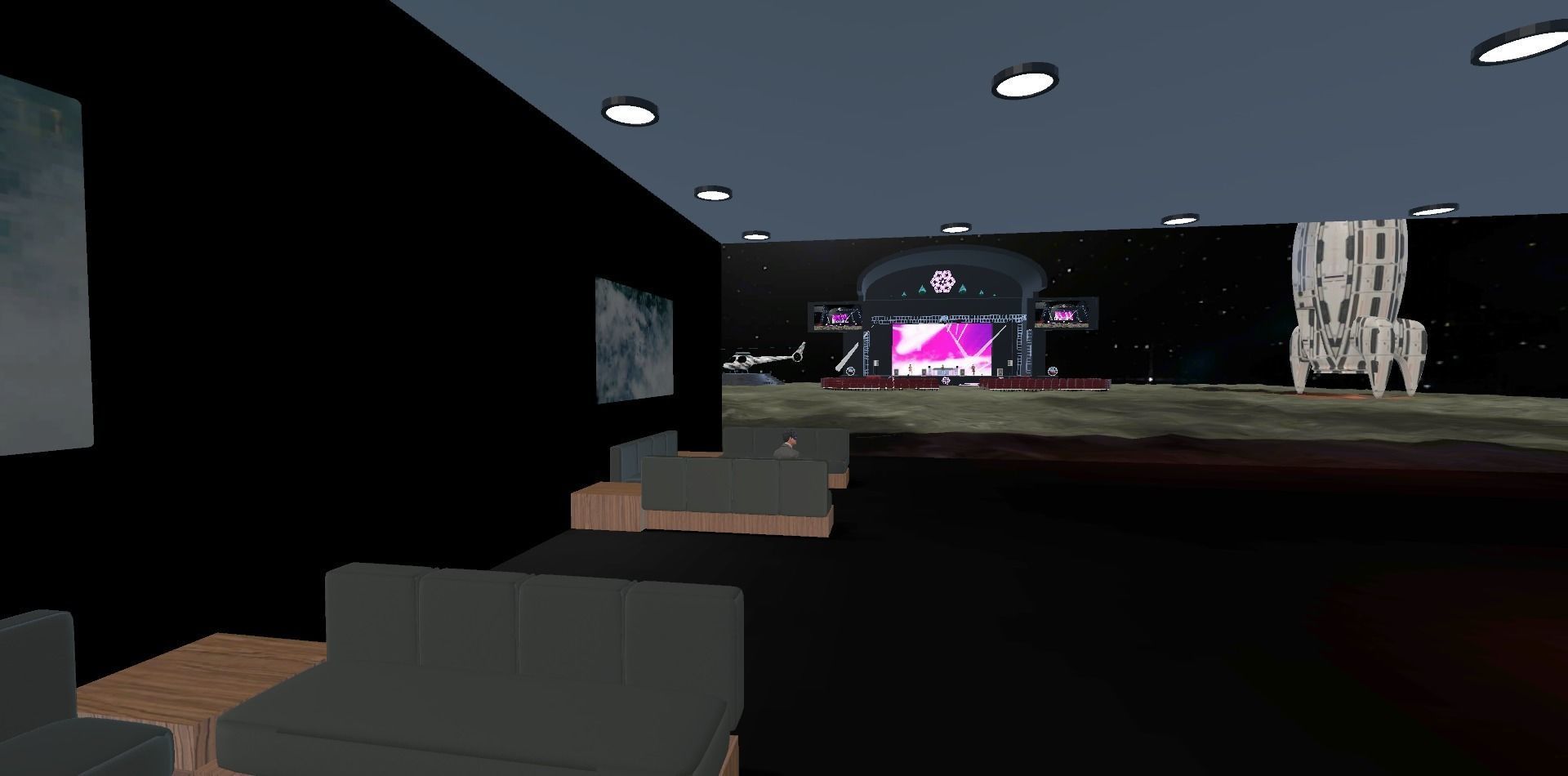 Festival Area In The Space VR-Ready-To-Use Low-poly 3D model_6