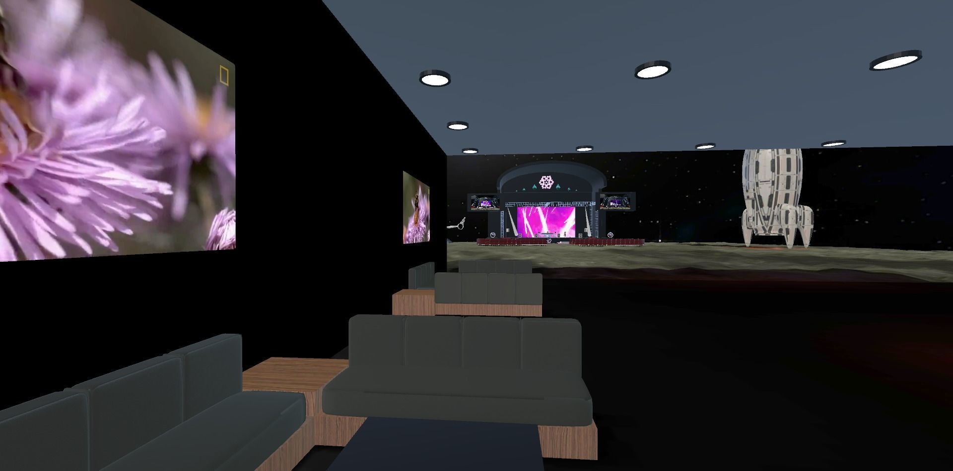 Festival Area In The Space VR-Ready-To-Use Low-poly 3D model_5