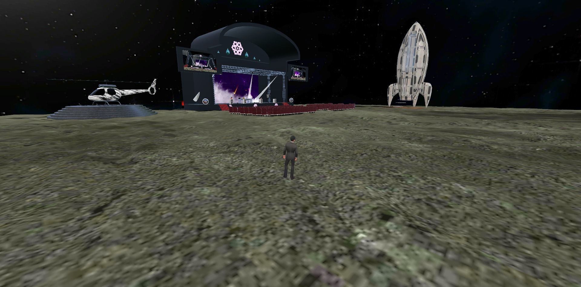 Festival Area In The Space VR-Ready-To-Use Low-poly 3D model_7