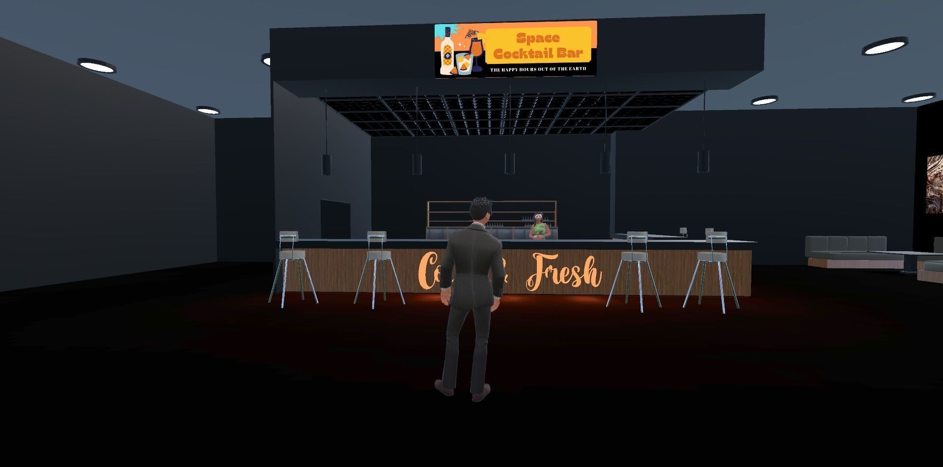 Festival Area In The Space VR-Ready-To-Use Low-poly 3D model_4