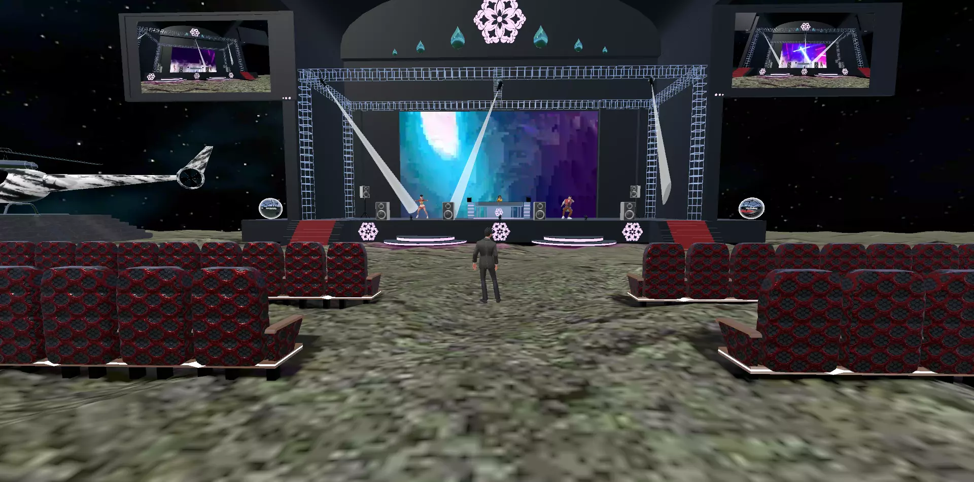 Festival Area In The Space VR-Ready-To-Use Low-poly 3D model_0