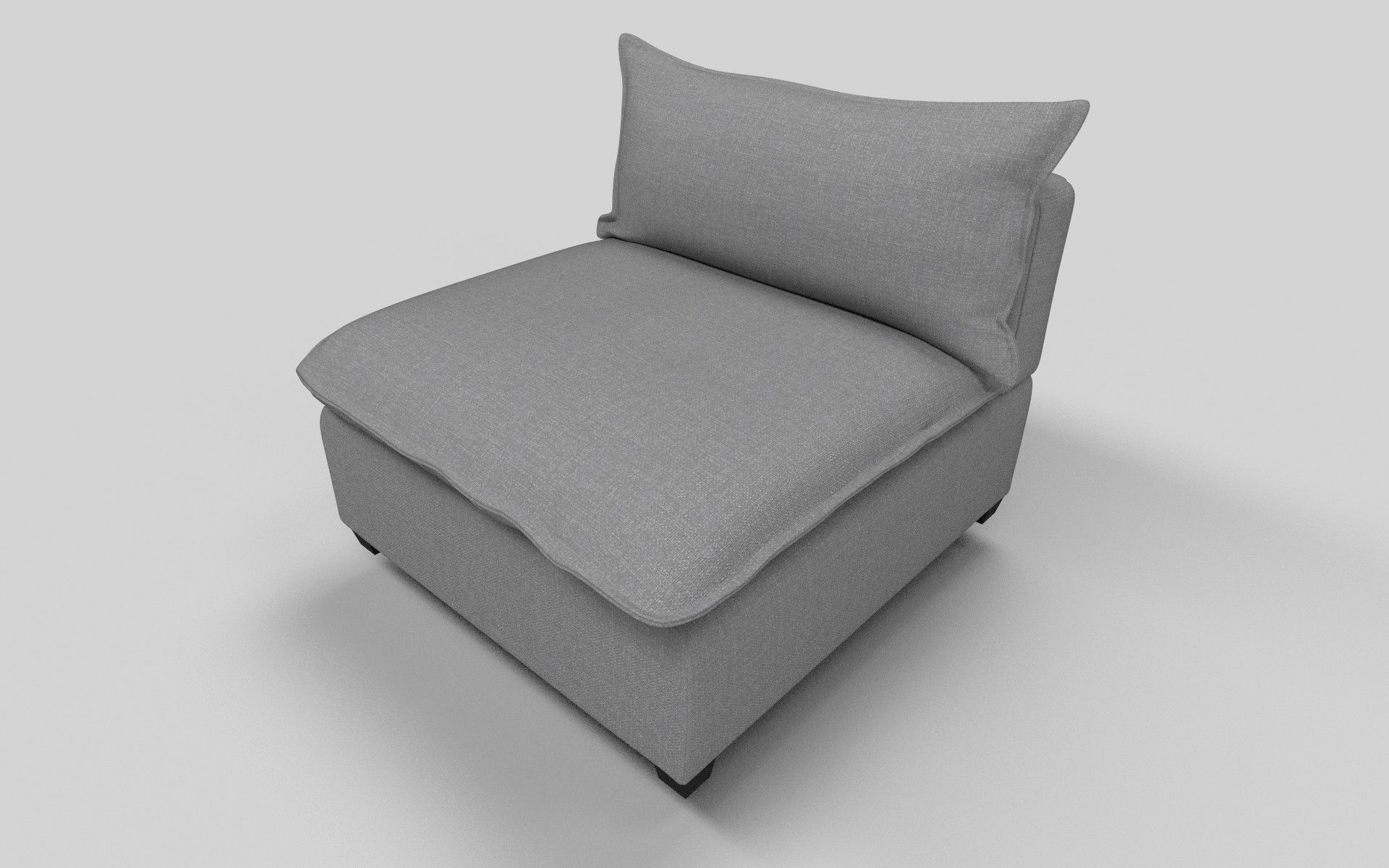 Cushion Sofa Low-poly 3D model_2