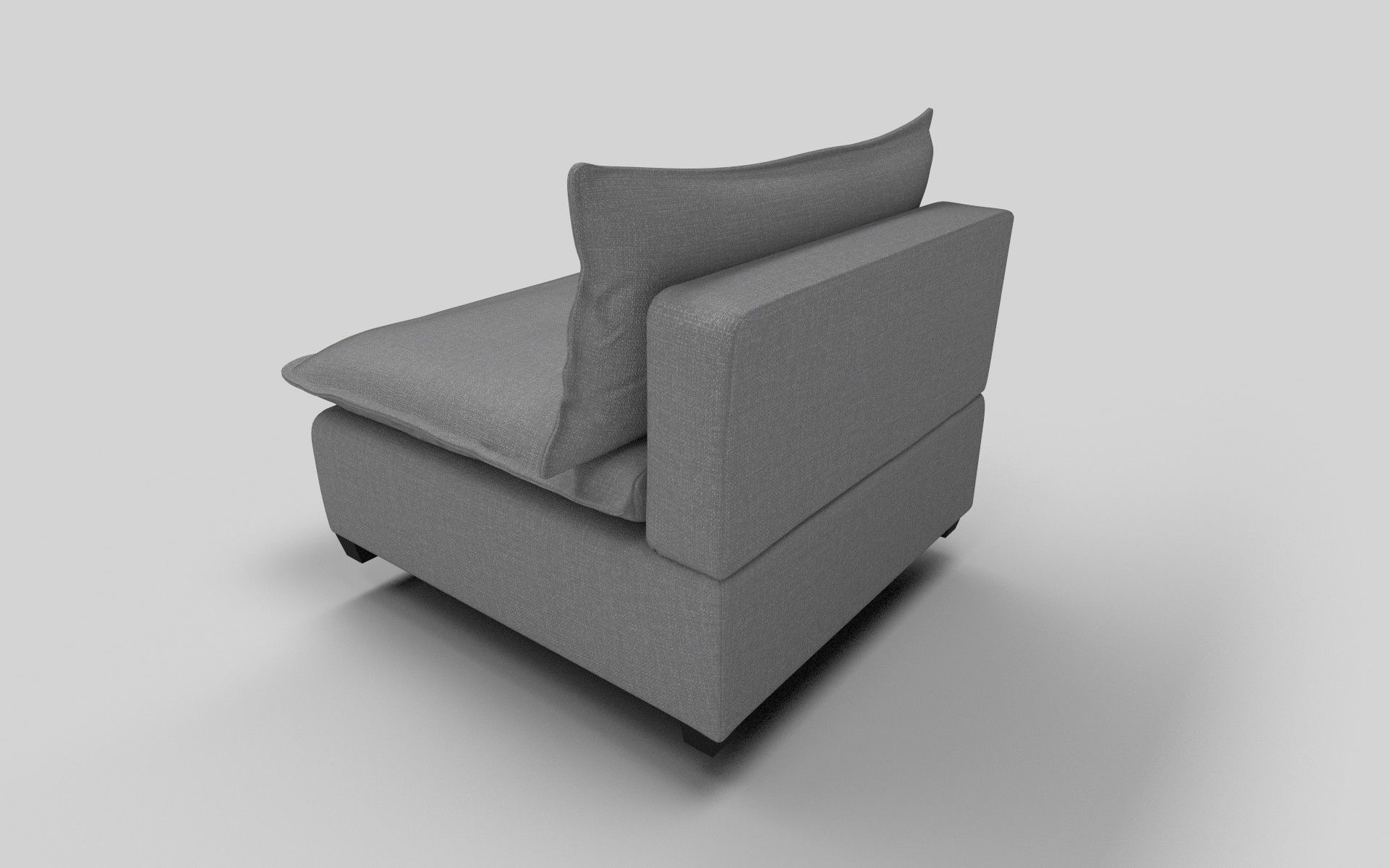 Cushion Sofa Low-poly 3D model_1