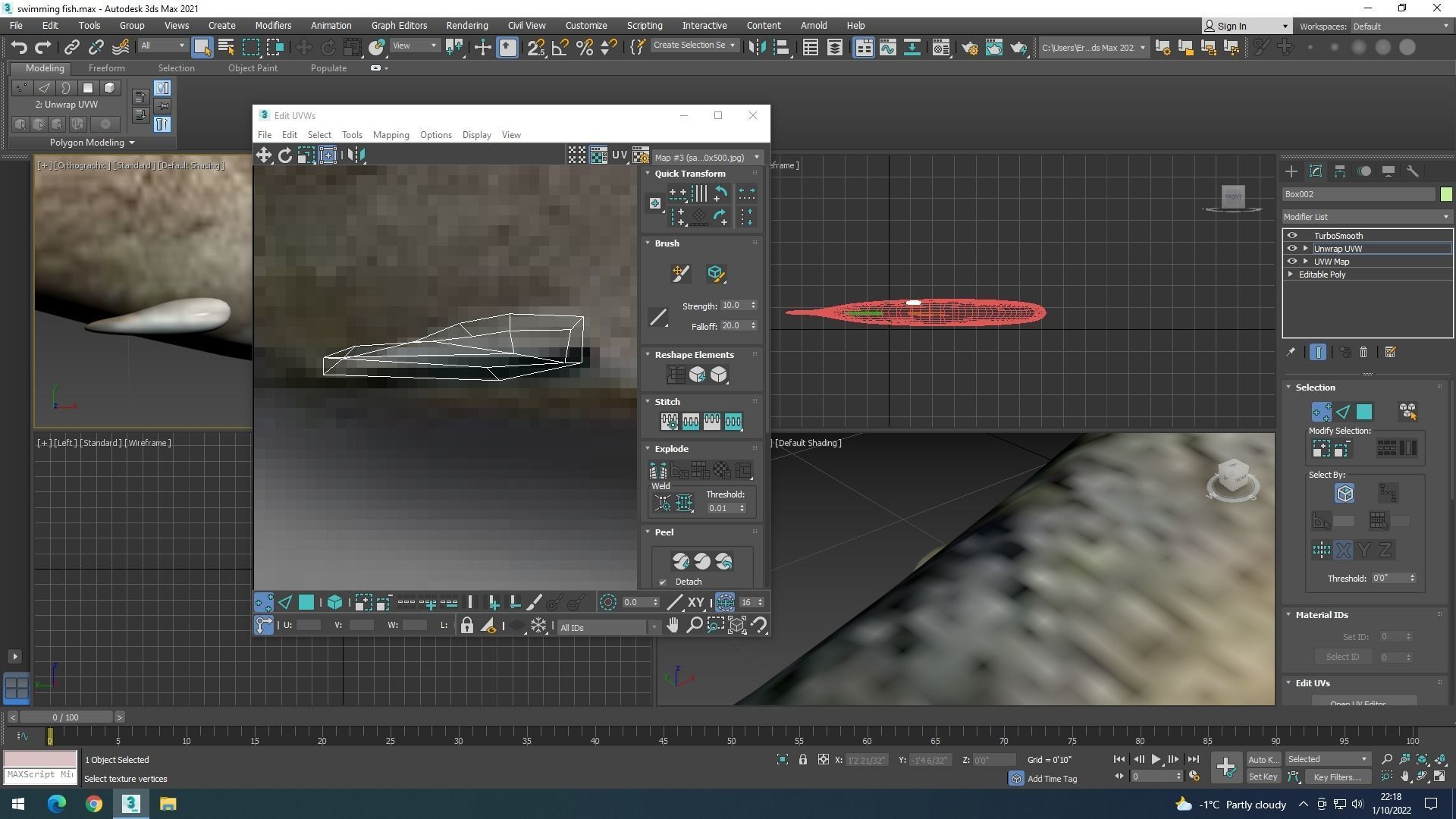 Animated and Rigged Swimming Salmon Fish 3D model_39