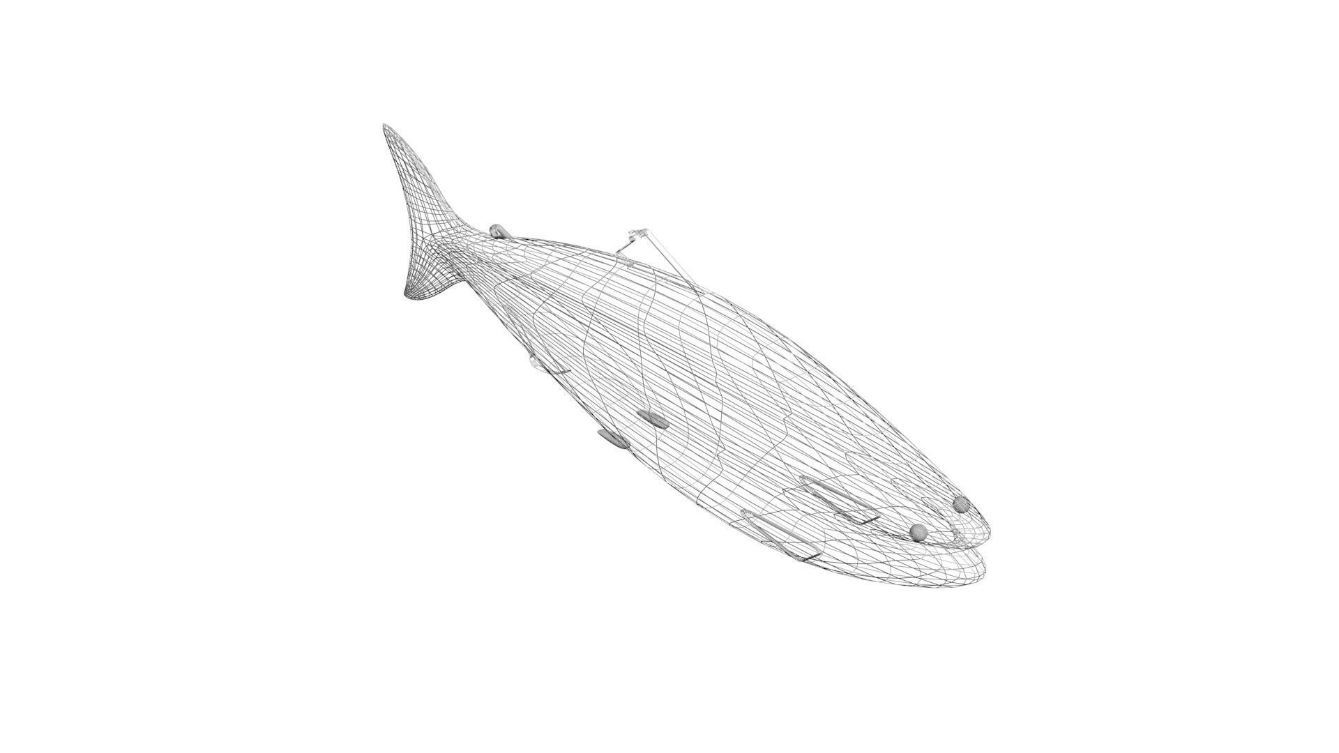 Animated and Rigged Swimming Salmon Fish 3D model_27
