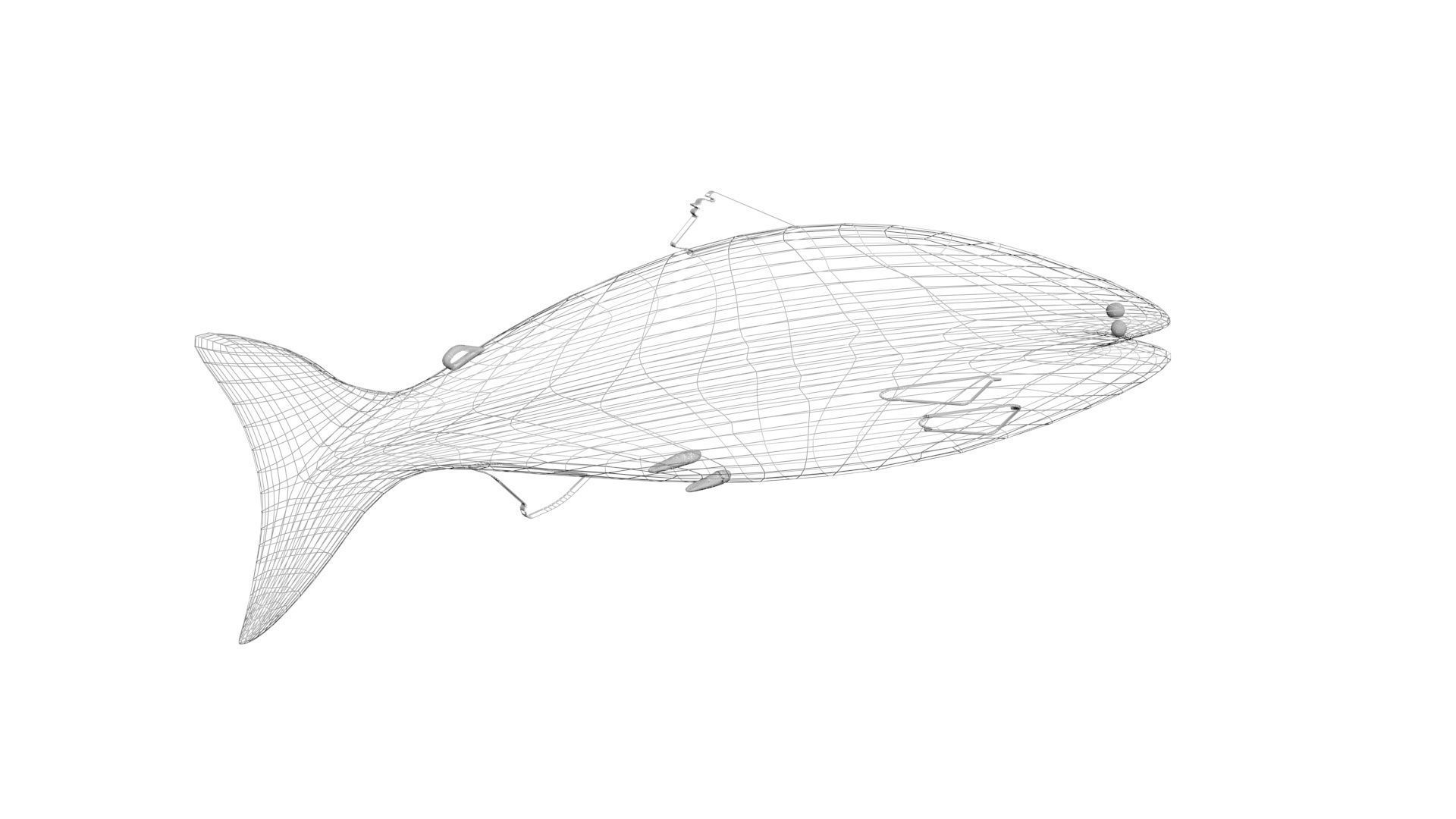 Animated and Rigged Swimming Salmon Fish 3D model_32