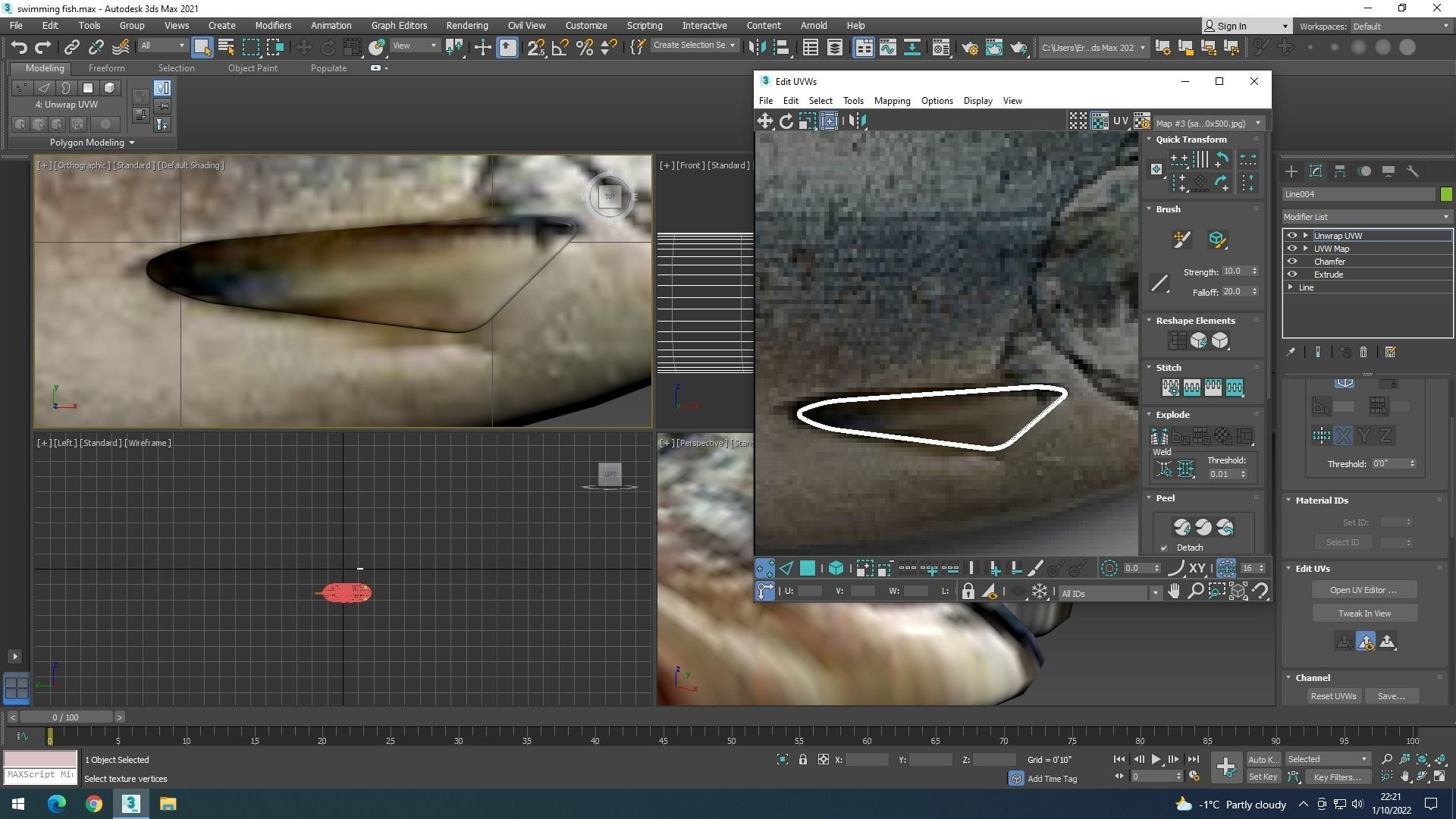 Animated and Rigged Swimming Salmon Fish 3D model_45