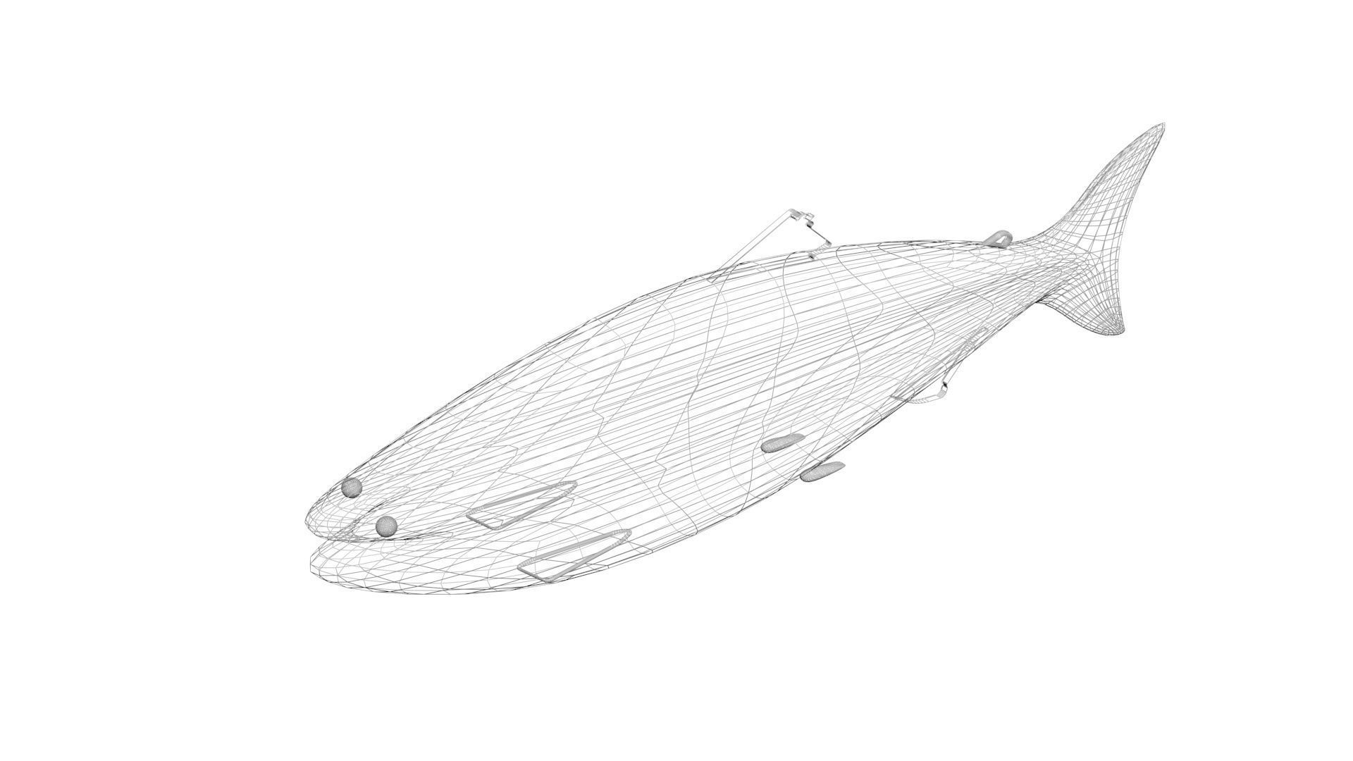 Animated and Rigged Swimming Salmon Fish 3D model_28