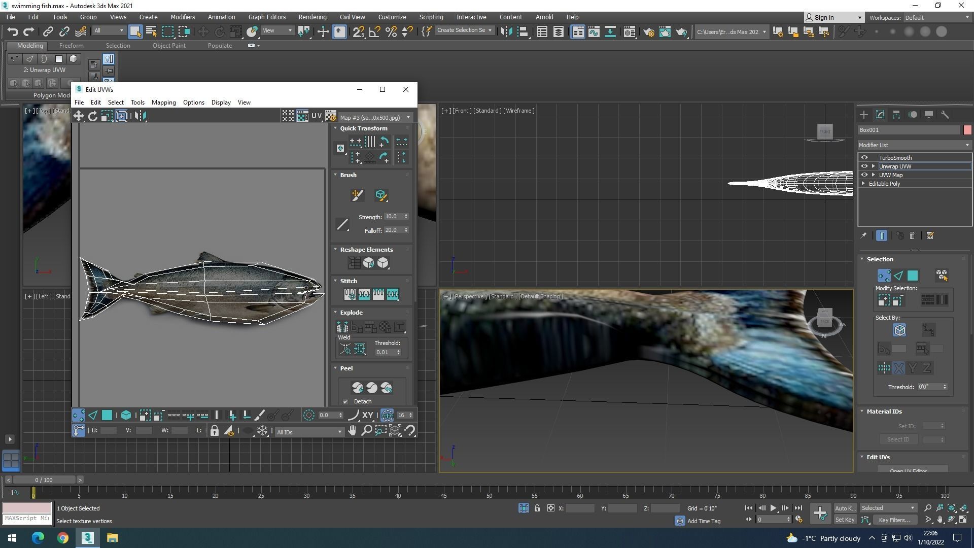 Animated and Rigged Swimming Salmon Fish 3D model_41