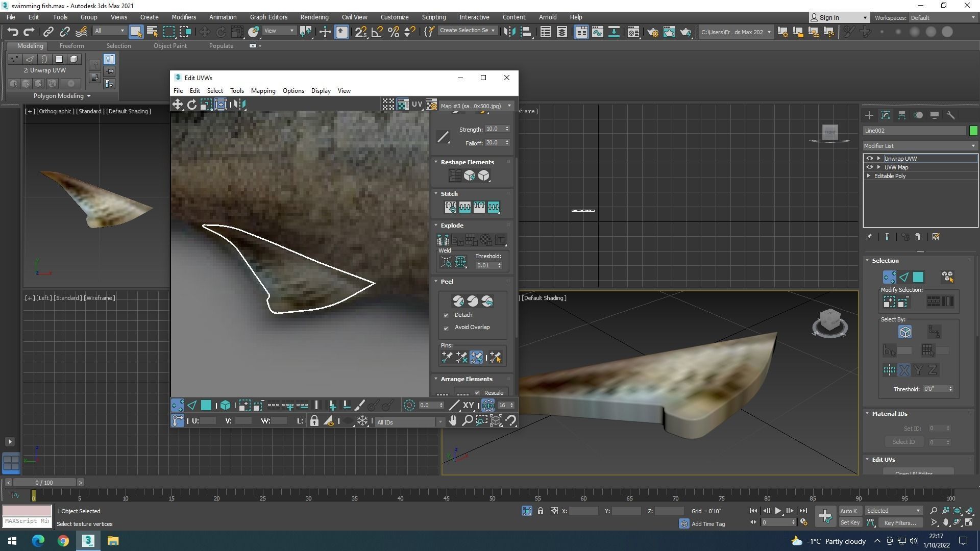 Animated and Rigged Swimming Salmon Fish 3D model_44