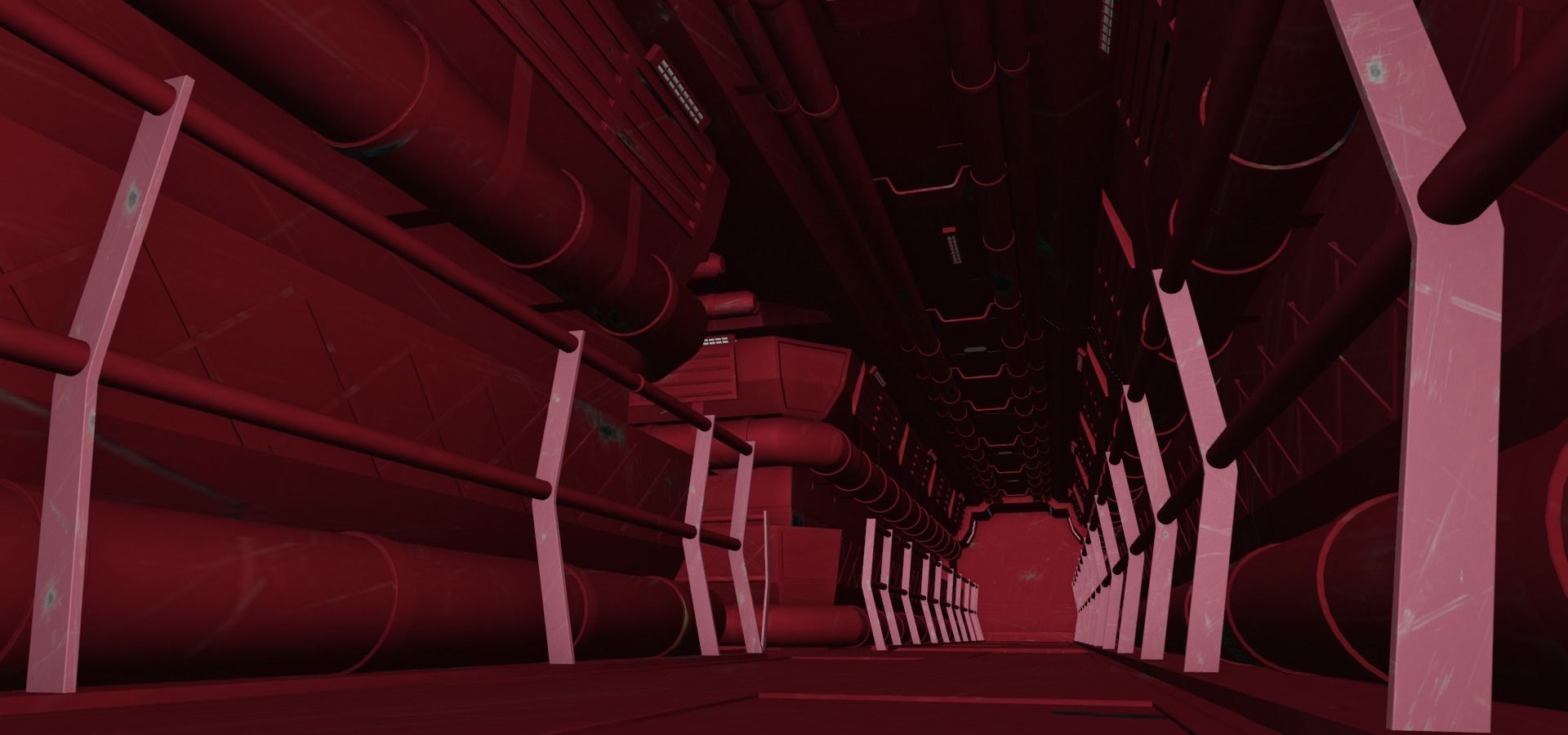 Scy-fy corridor 3D model_13