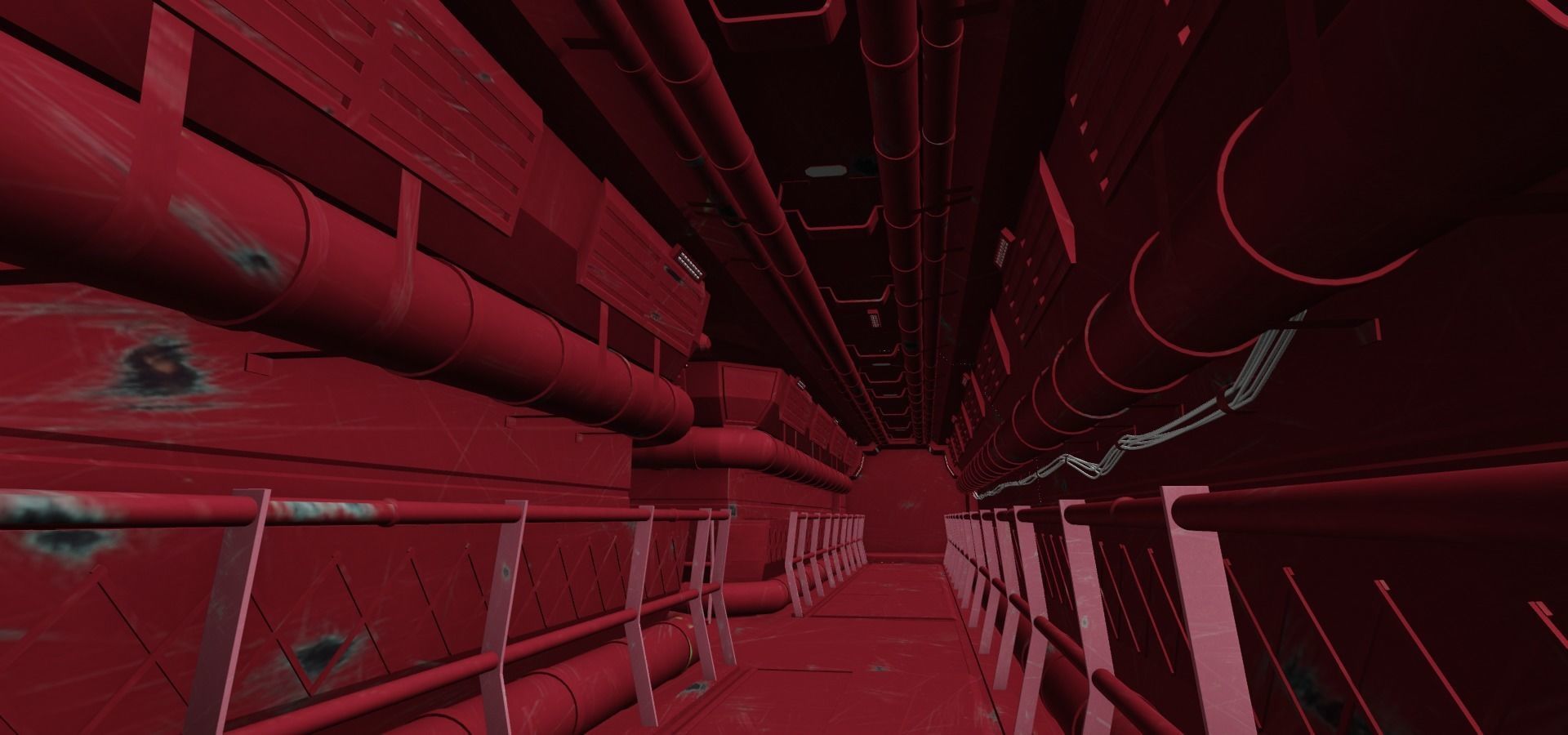 Scy-fy corridor 3D model_9