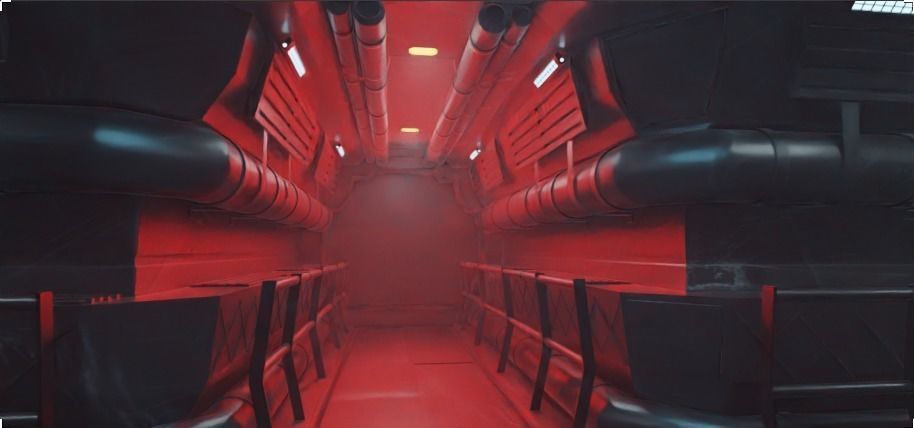 Scy-fy corridor 3D model_1