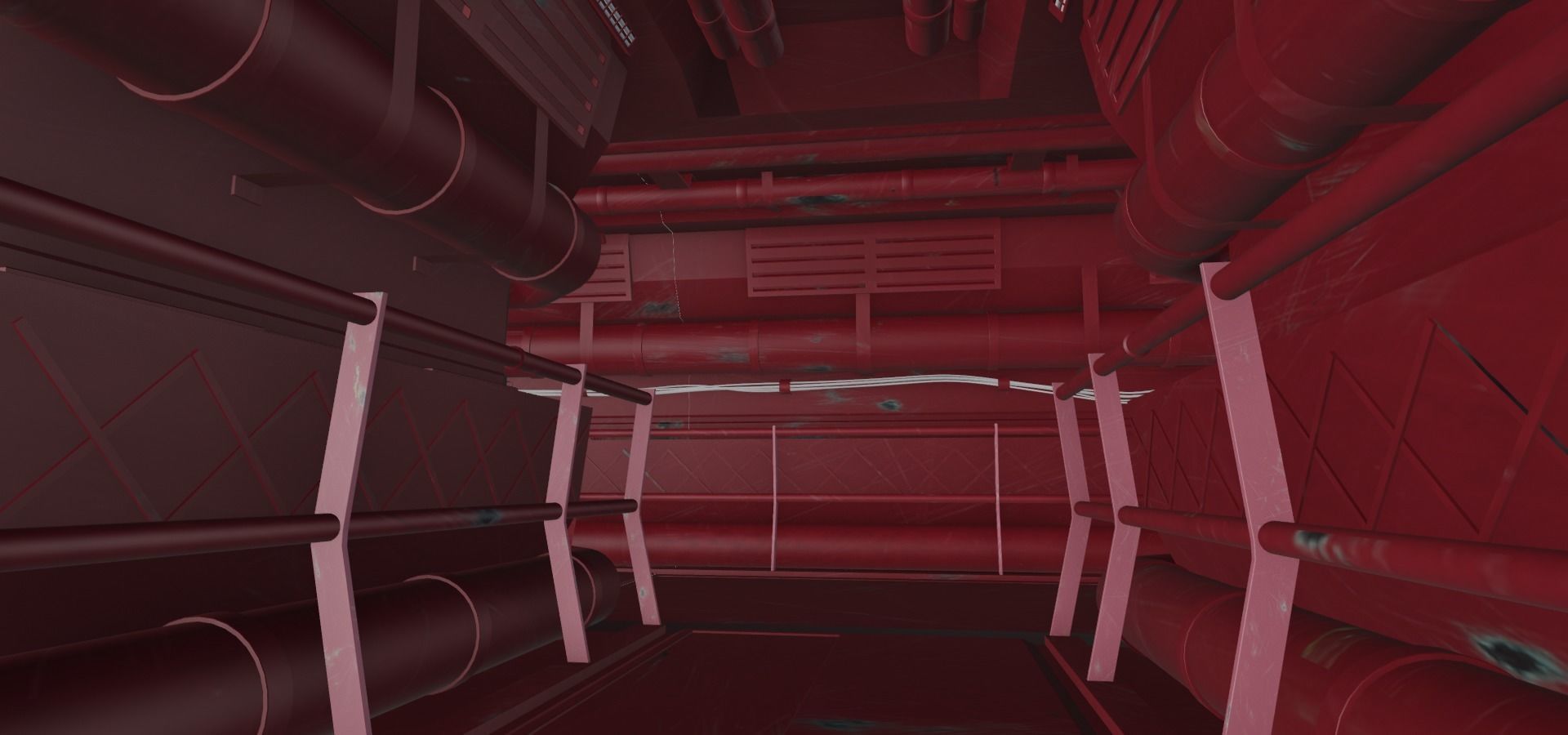 Scy-fy corridor 3D model_14