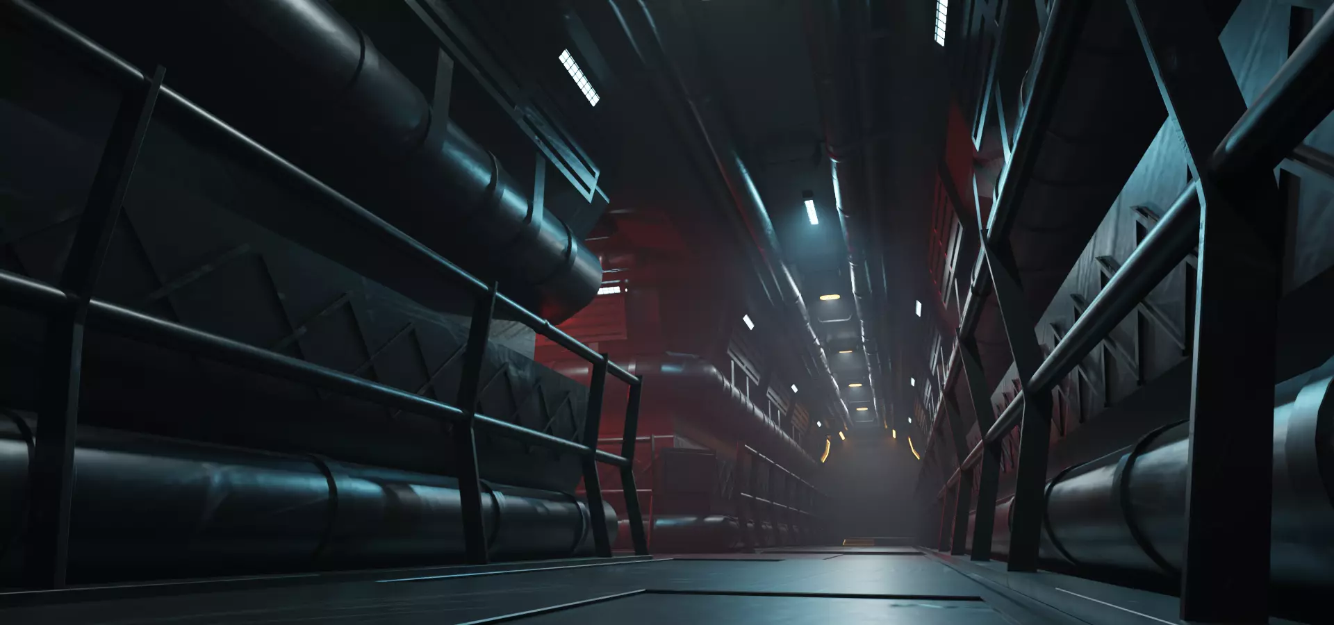 Scy-fy corridor 3D model_0