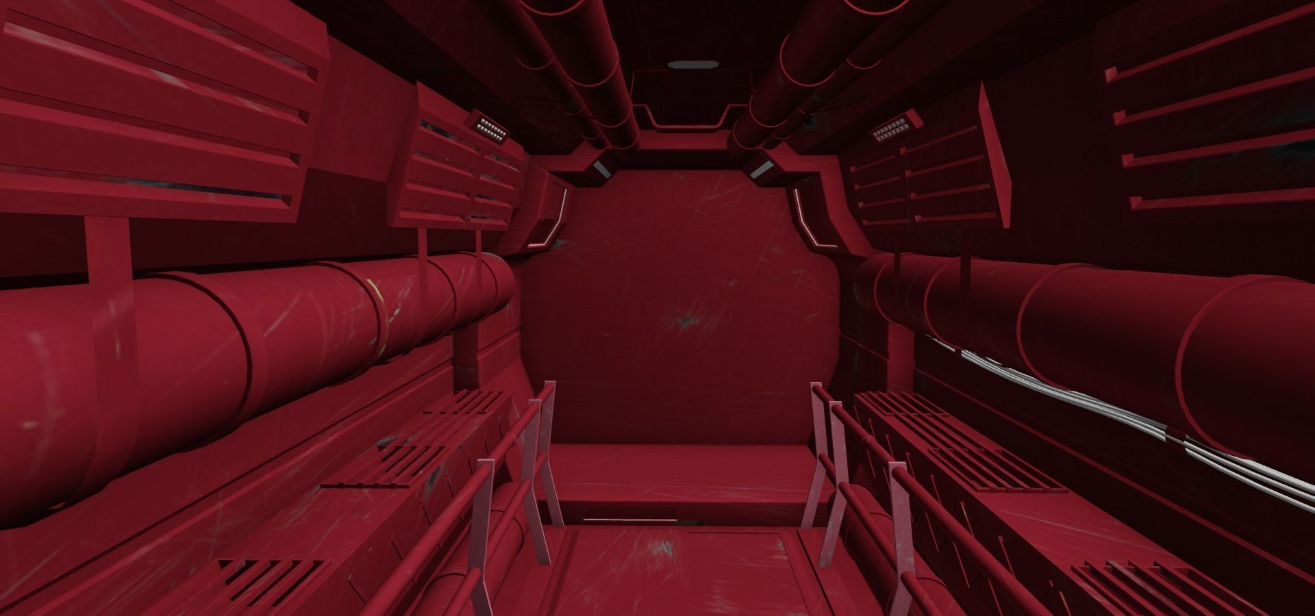 Scy-fy corridor 3D model_6