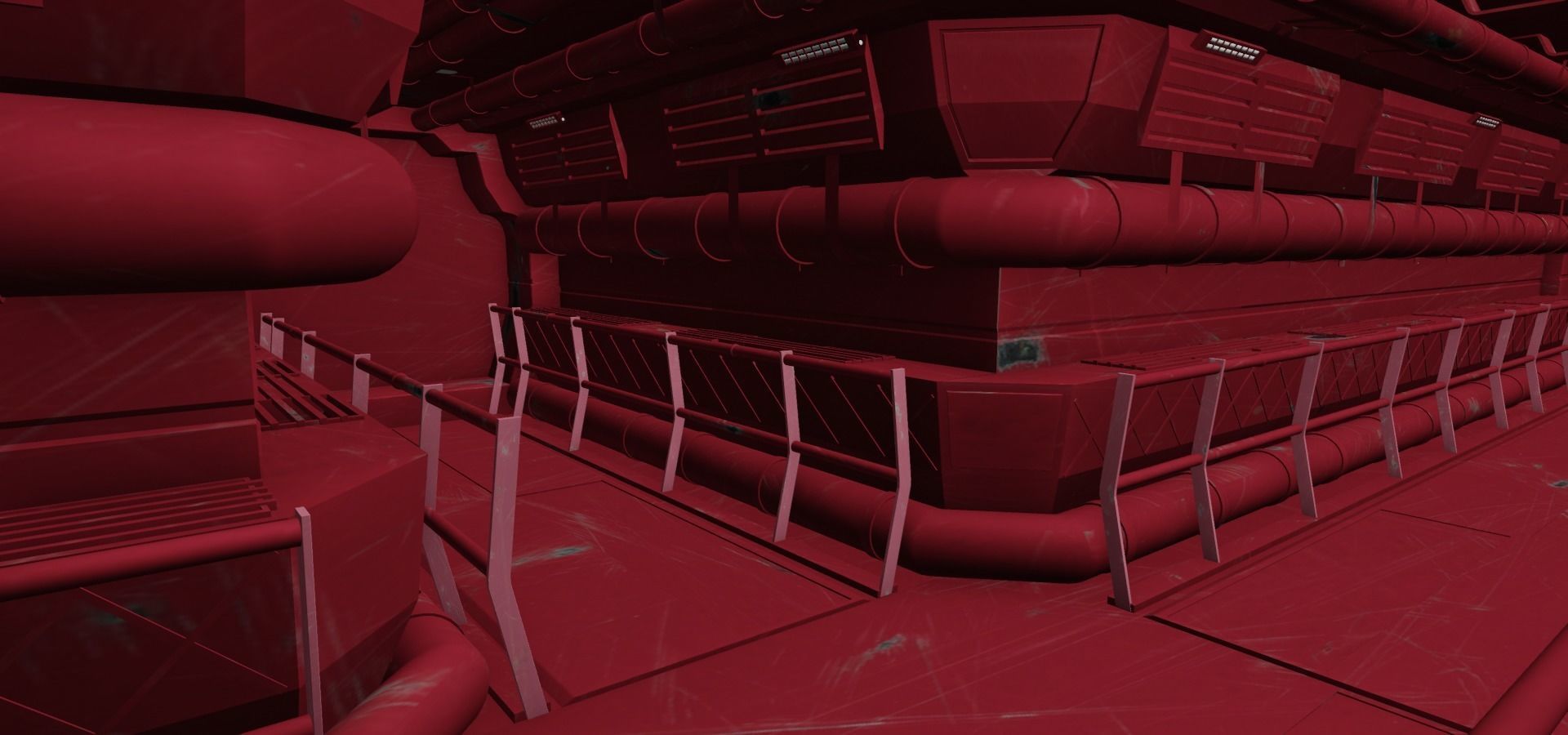 Scy-fy corridor 3D model_2