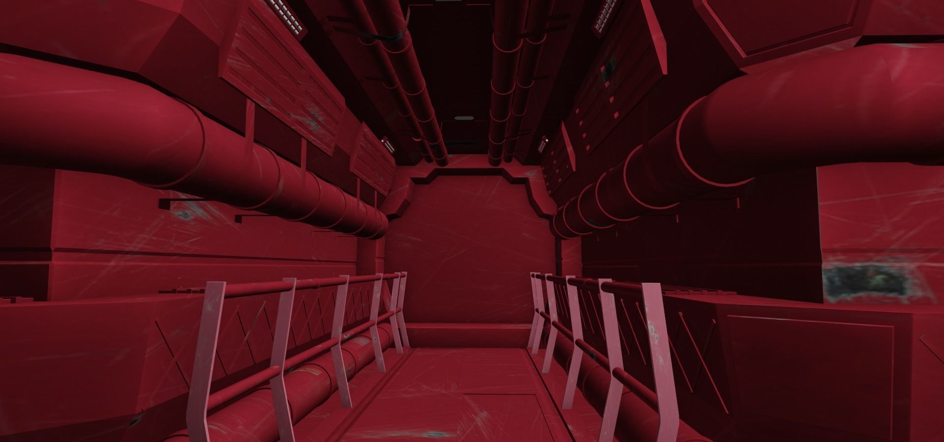 Scy-fy corridor 3D model_12