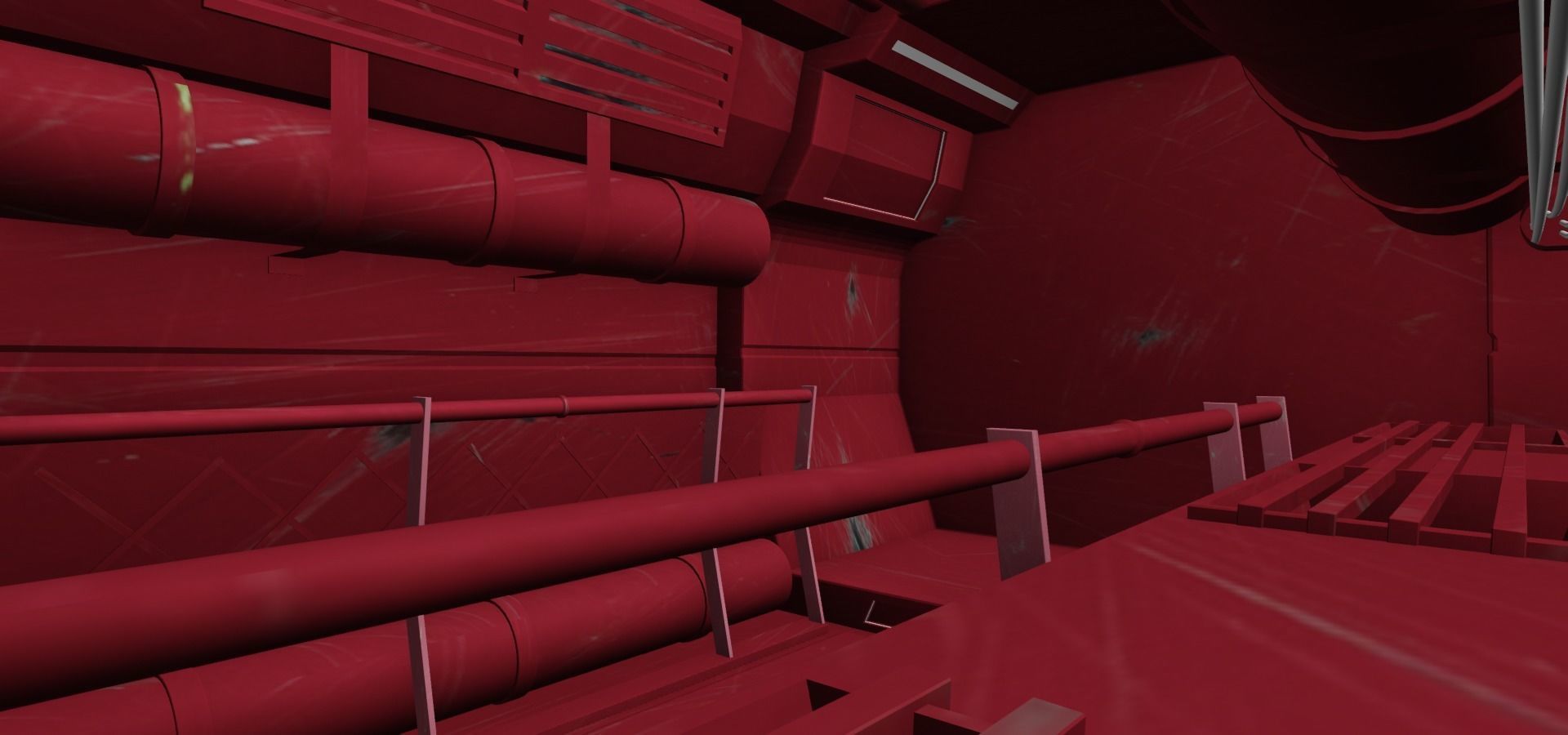 Scy-fy corridor 3D model_7