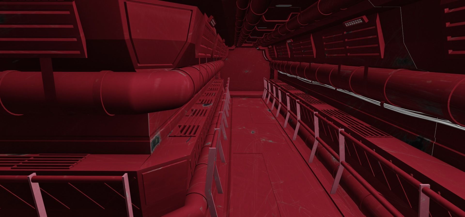 Scy-fy corridor 3D model_4