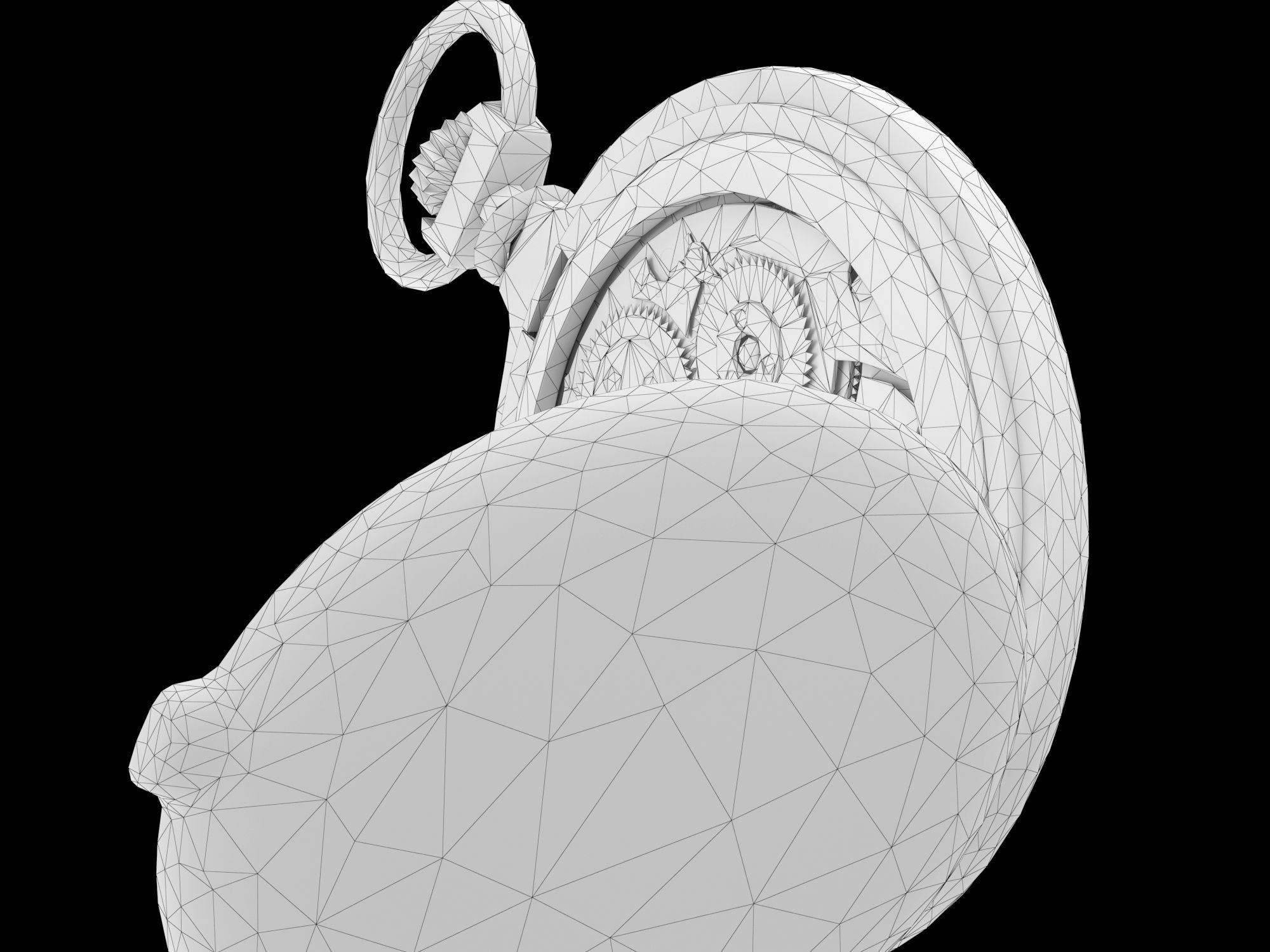 Watch 17 gold Low-poly 3D model_16