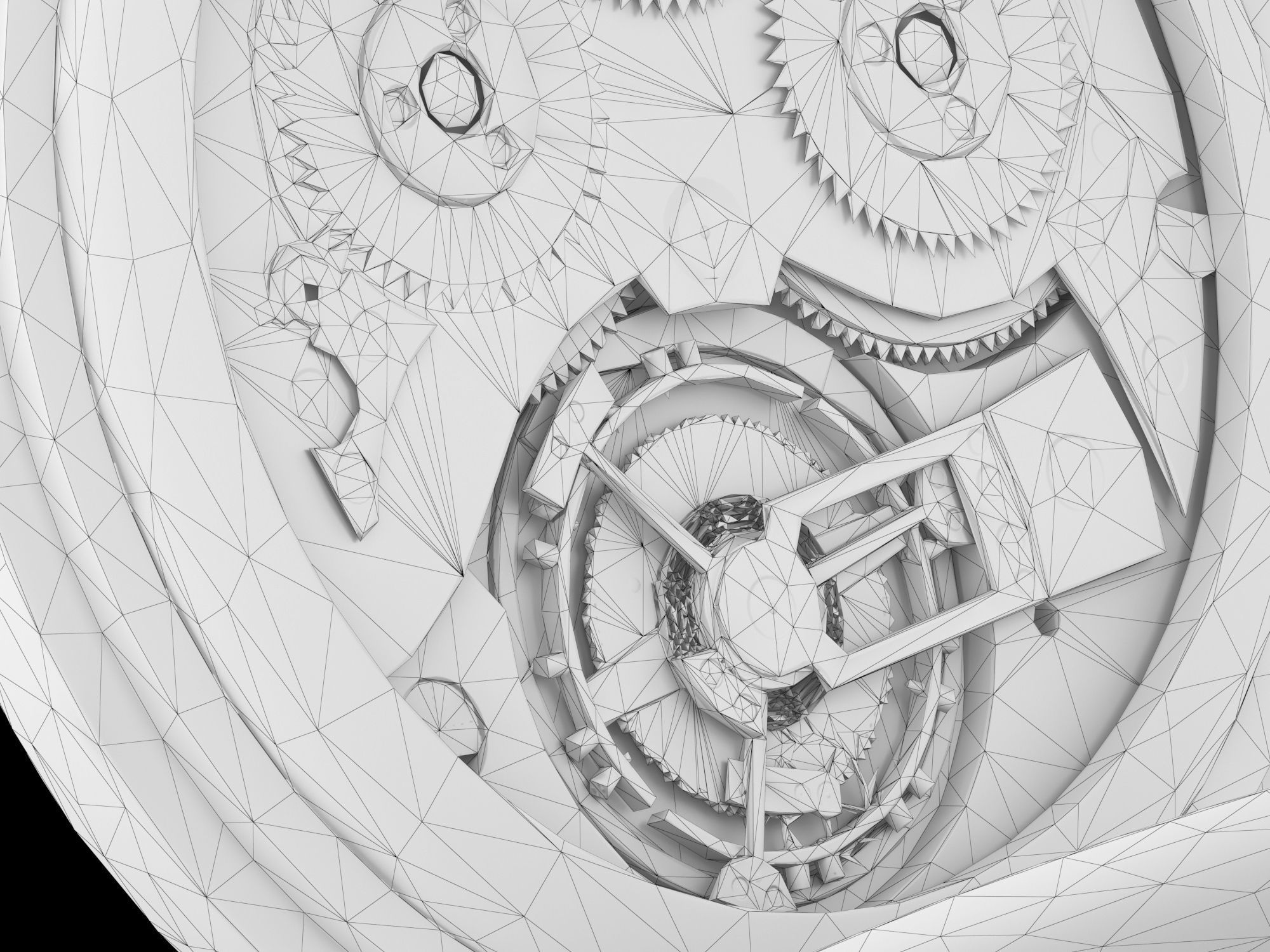 Watch 17 gold Low-poly 3D model_17