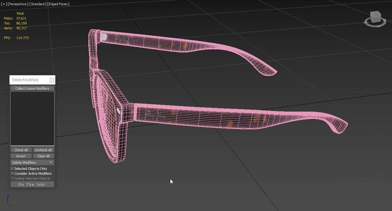 Ray Ban Non-Polarized Striped Gradient Brown RB2184 Sunglass 3D model_6