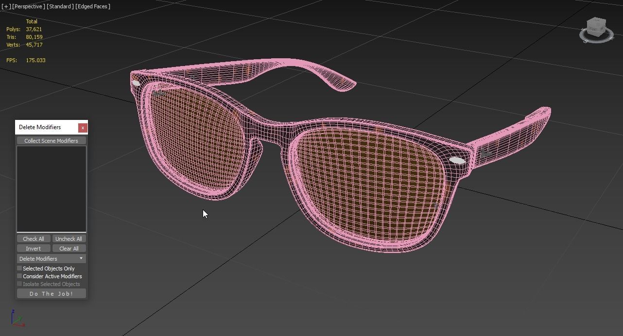 Ray Ban Non-Polarized Striped Gradient Brown RB2184 Sunglass 3D model_5