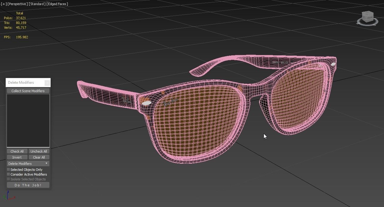 Ray Ban Non-Polarized Striped Gradient Brown RB2184 Sunglass 3D model_4