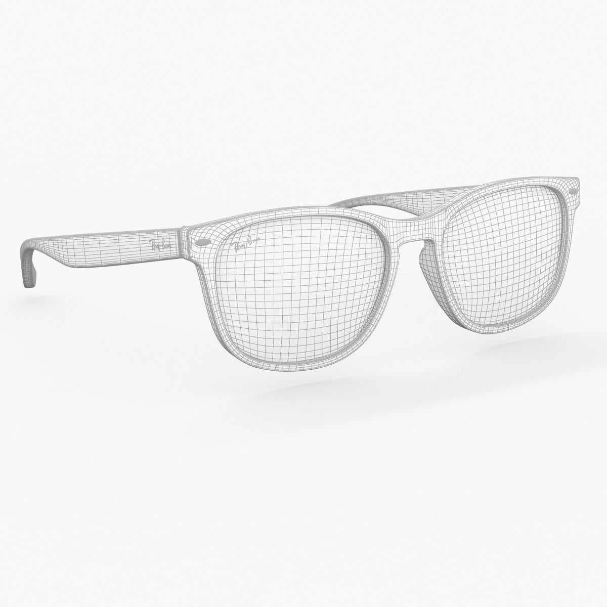 Ray Ban Non-Polarized Striped Gradient Brown RB2184 Sunglass 3D model_33