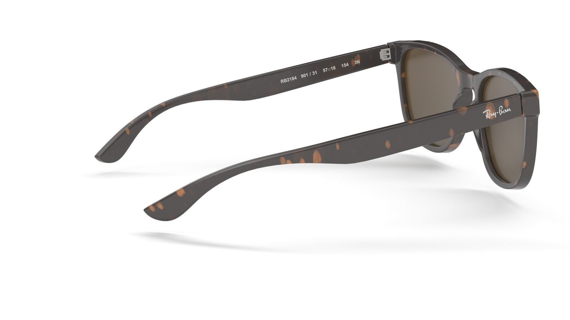 Ray Ban Non-Polarized Striped Gradient Brown RB2184 Sunglass 3D model_19