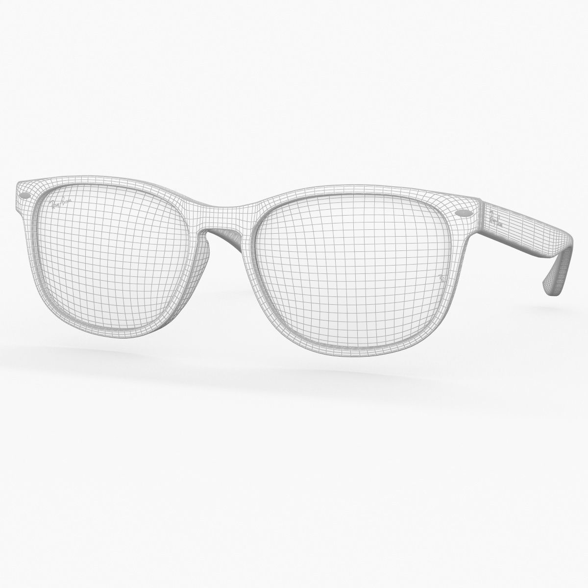 Ray Ban Non-Polarized Striped Gradient Brown RB2184 Sunglass 3D model_31