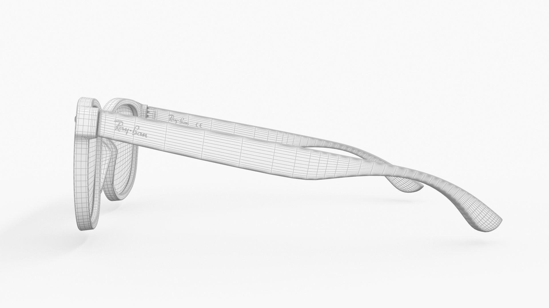 Ray Ban Non-Polarized Striped Gradient Brown RB2184 Sunglass 3D model_9