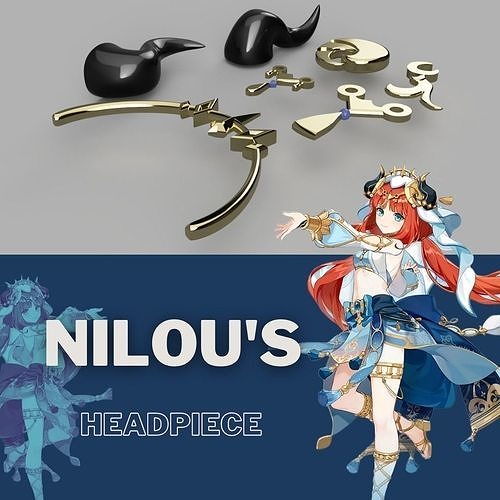  Nilou headpiece 3D print model