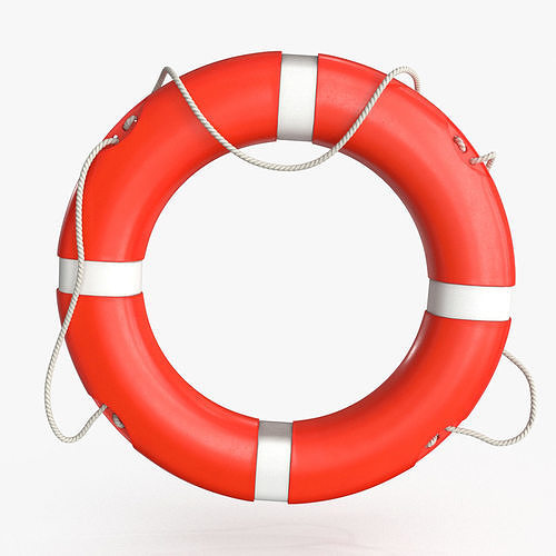 Lifebuoy life preserver Low-poly 3D model