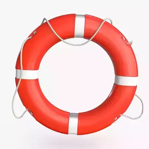 Lifebuoy life preserver Low-poly 3D model