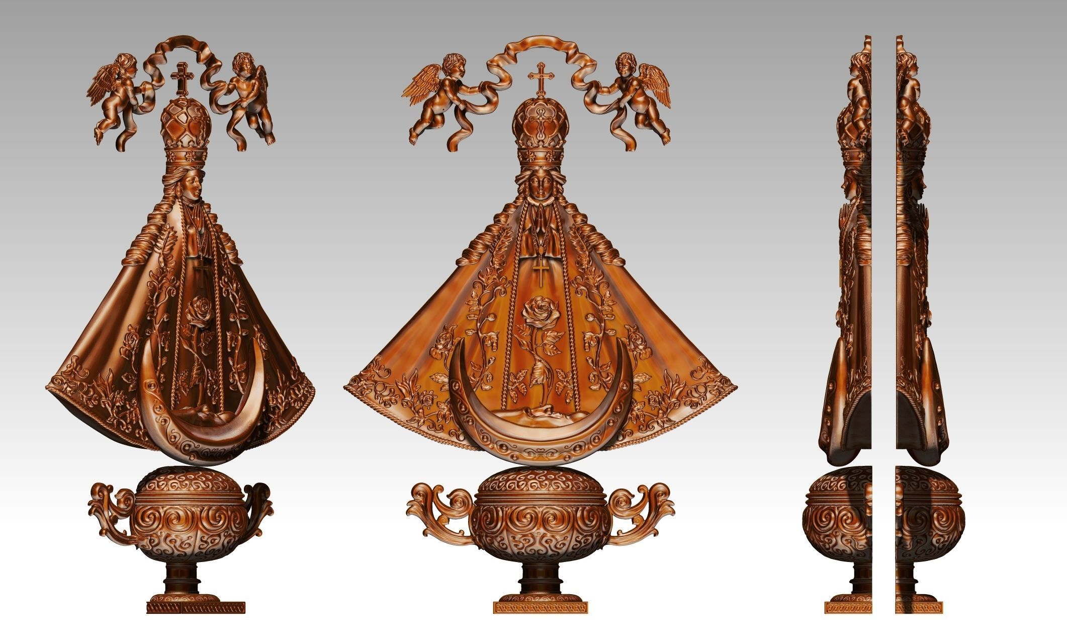 San Juan de los Lagos Virgin - CNC - 3D print model_22