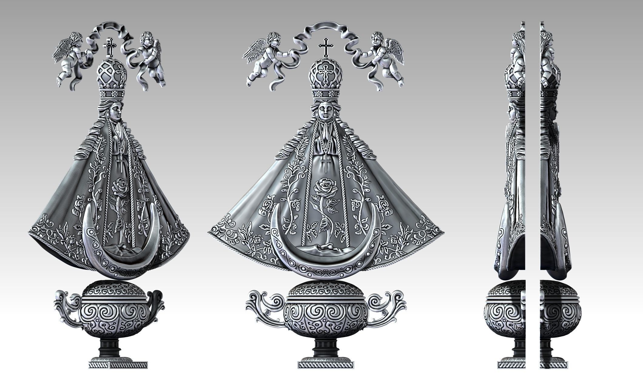 San Juan de los Lagos Virgin - CNC - 3D print model_21