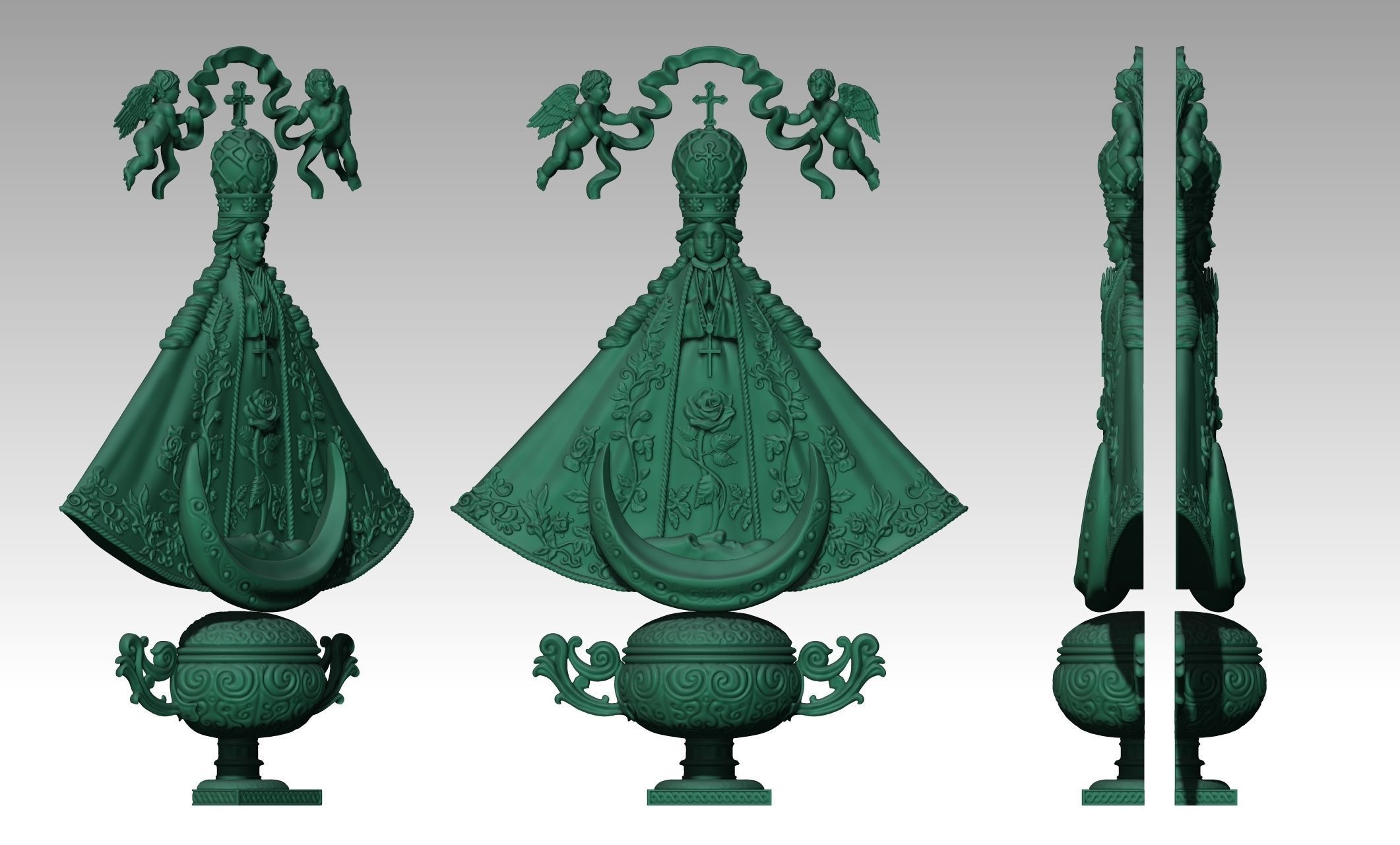 San Juan de los Lagos Virgin - CNC - 3D print model_16
