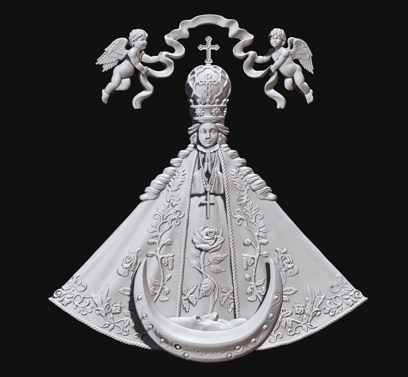 San Juan de los Lagos Virgin - CNC - 3D print model_8