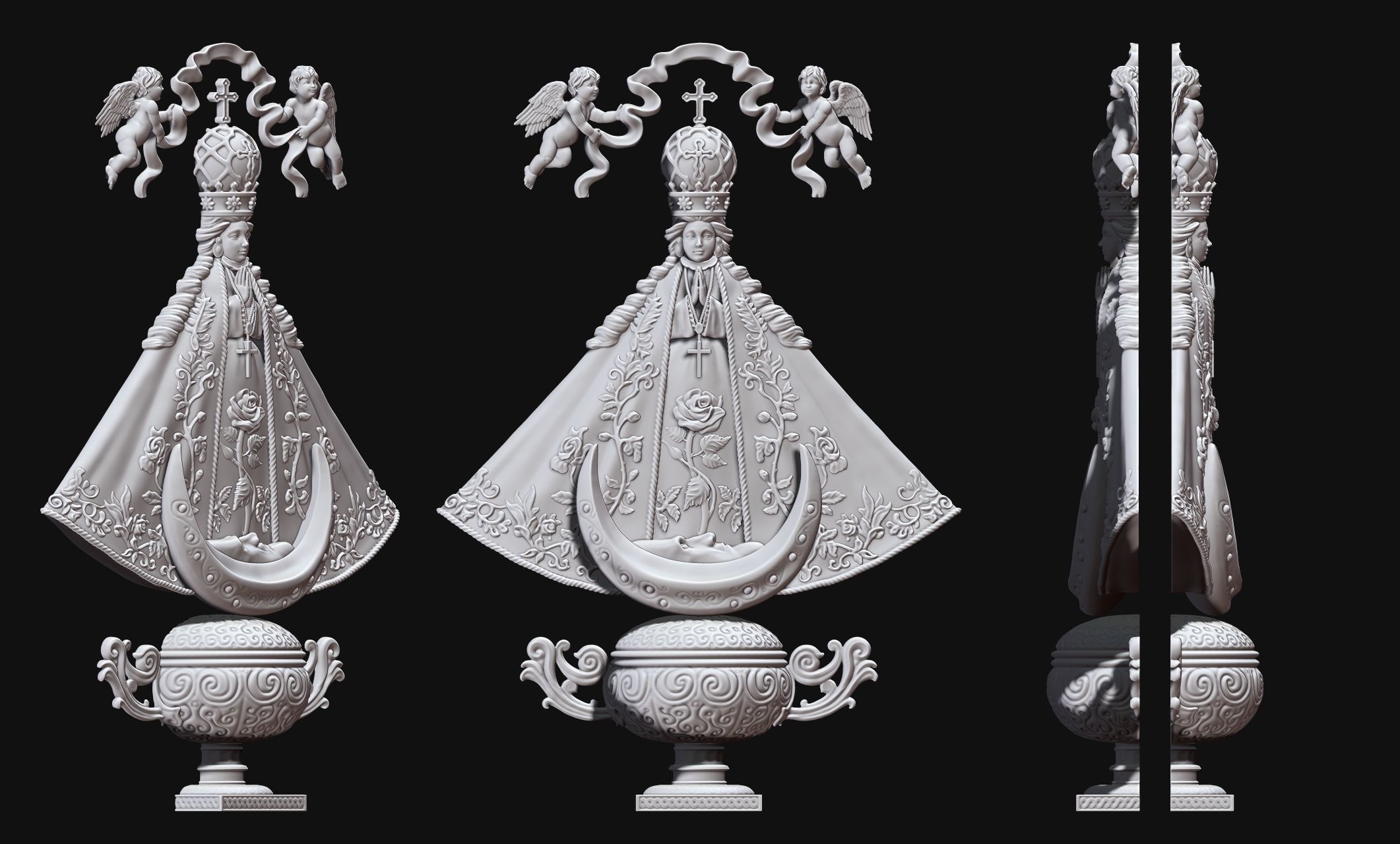 San Juan de los Lagos Virgin - CNC - 3D print model_7