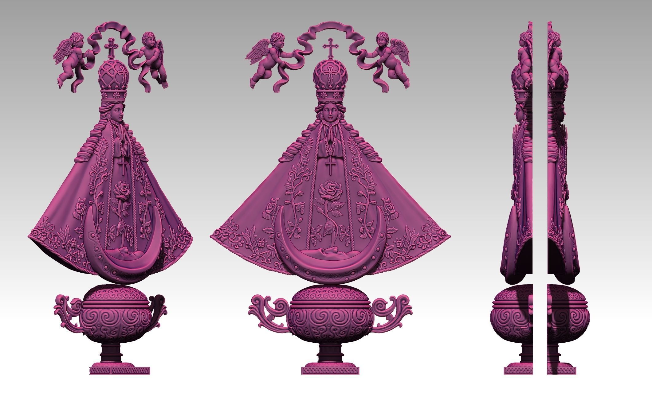 San Juan de los Lagos Virgin - CNC - 3D print model_15