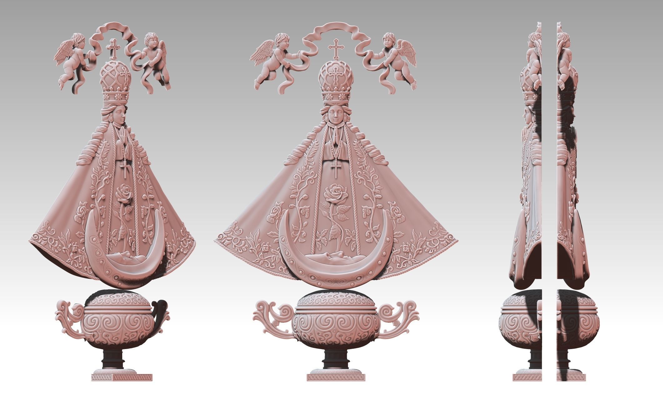 San Juan de los Lagos Virgin - CNC - 3D print model_13