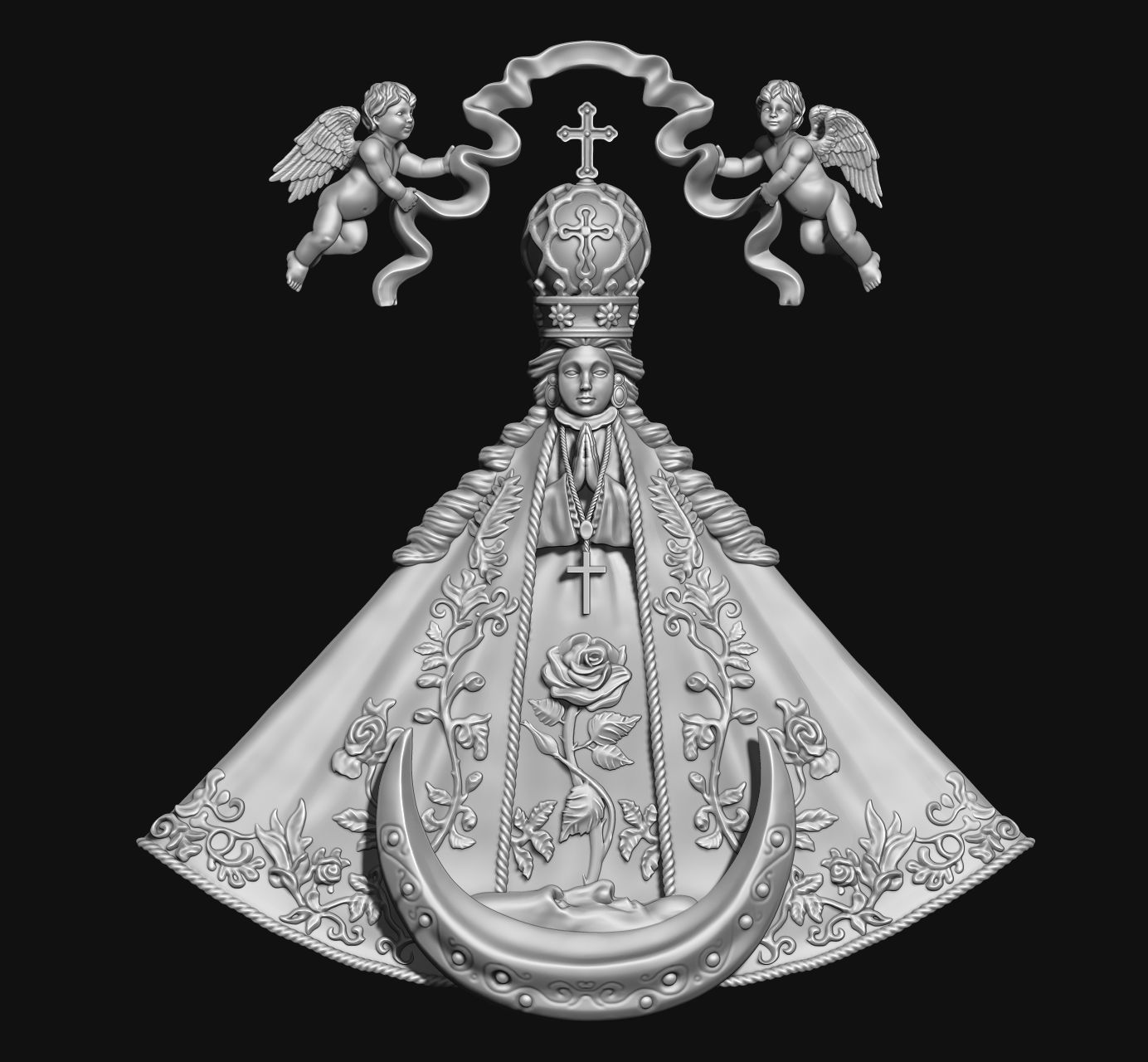 San Juan de los Lagos Virgin - CNC - 3D print model_10