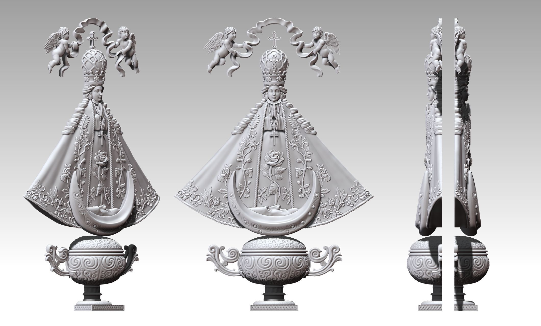 San Juan de los Lagos Virgin - CNC - 3D print model_24