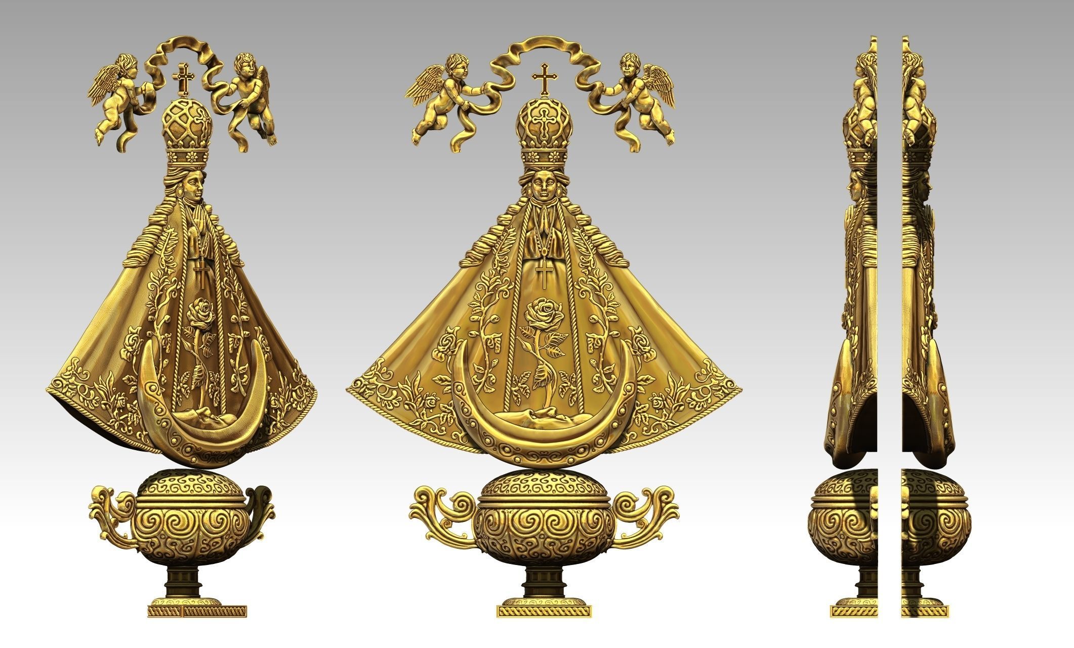 San Juan de los Lagos Virgin - CNC - 3D print model_14