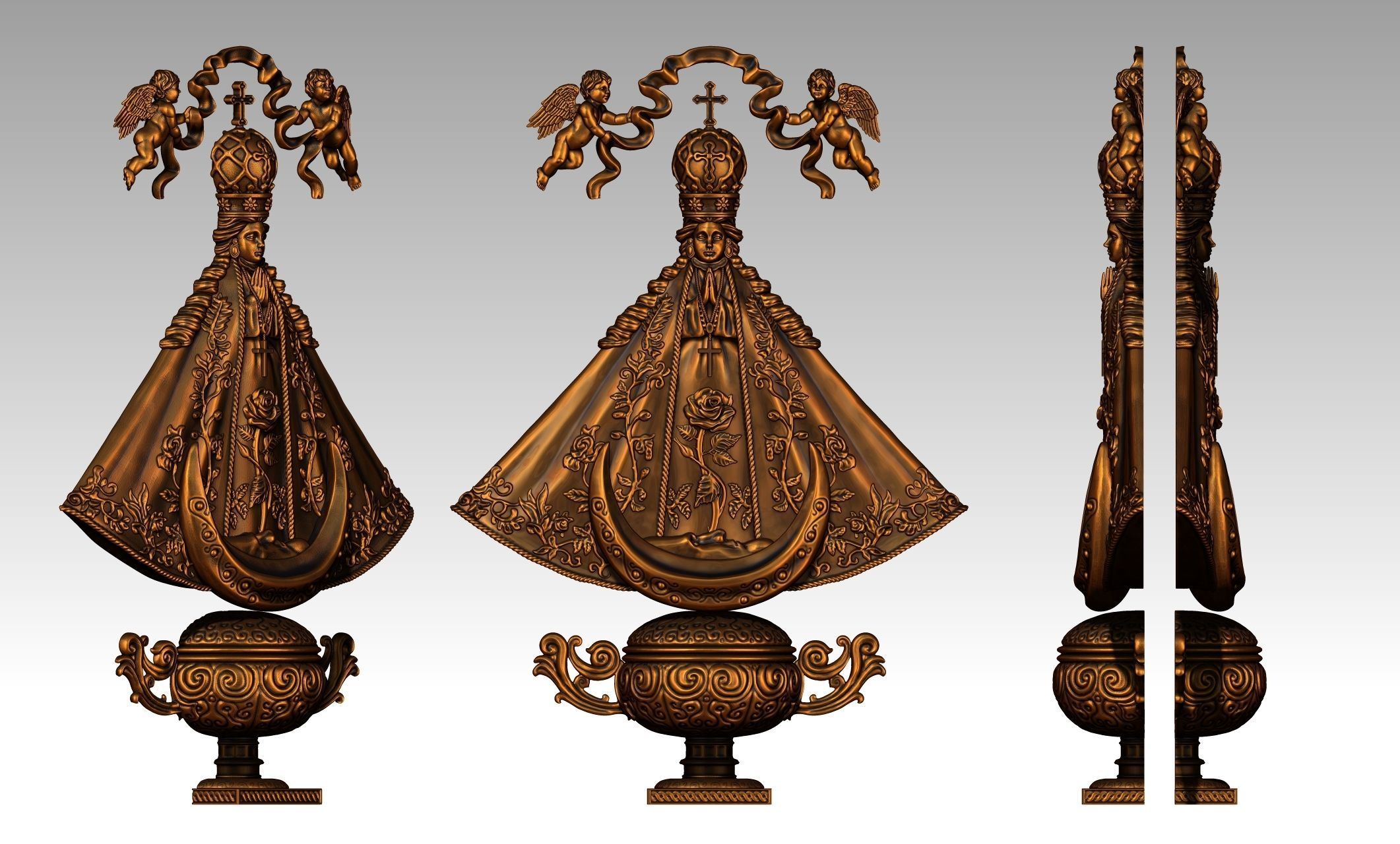 San Juan de los Lagos Virgin - CNC - 3D print model_19