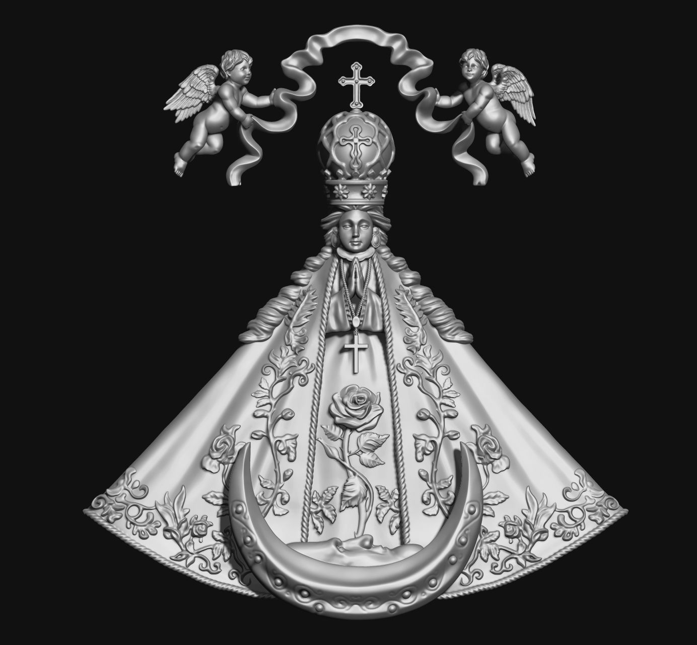 San Juan de los Lagos Virgin - CNC - 3D print model_1